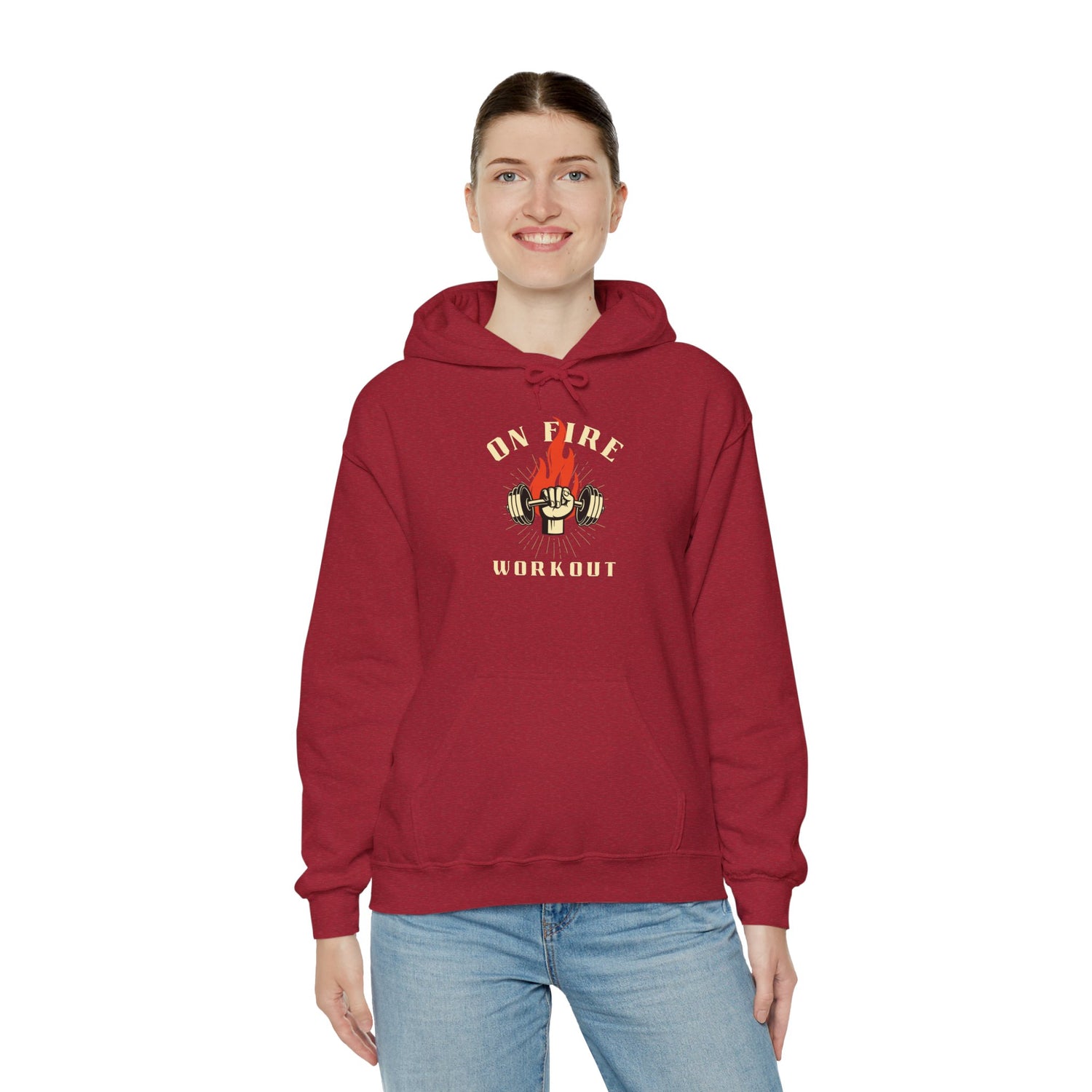 On Fire Workout Unisex Heavy Blend™ Hooded Sweatshirt