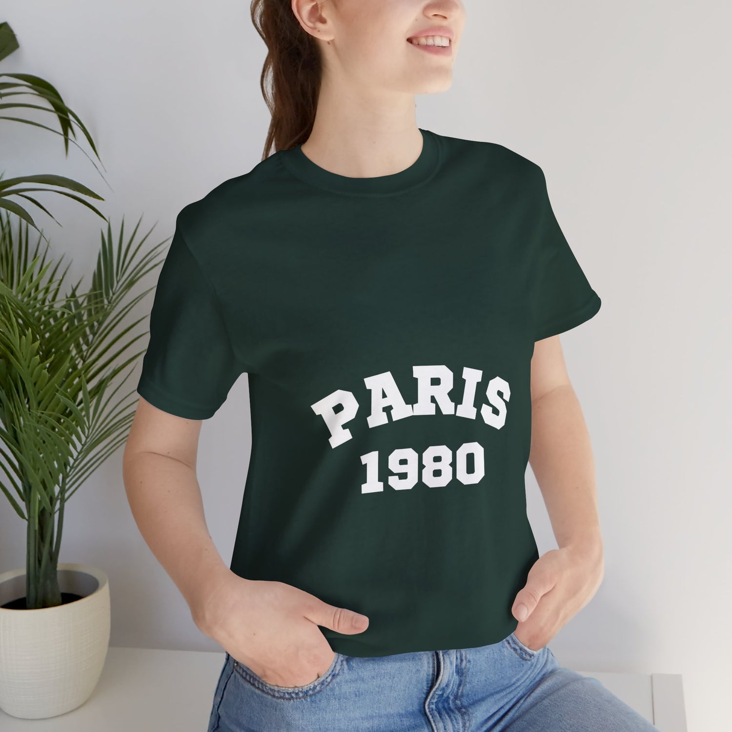 Paris 1980 Unisex Jersey Short Sleeve Tee