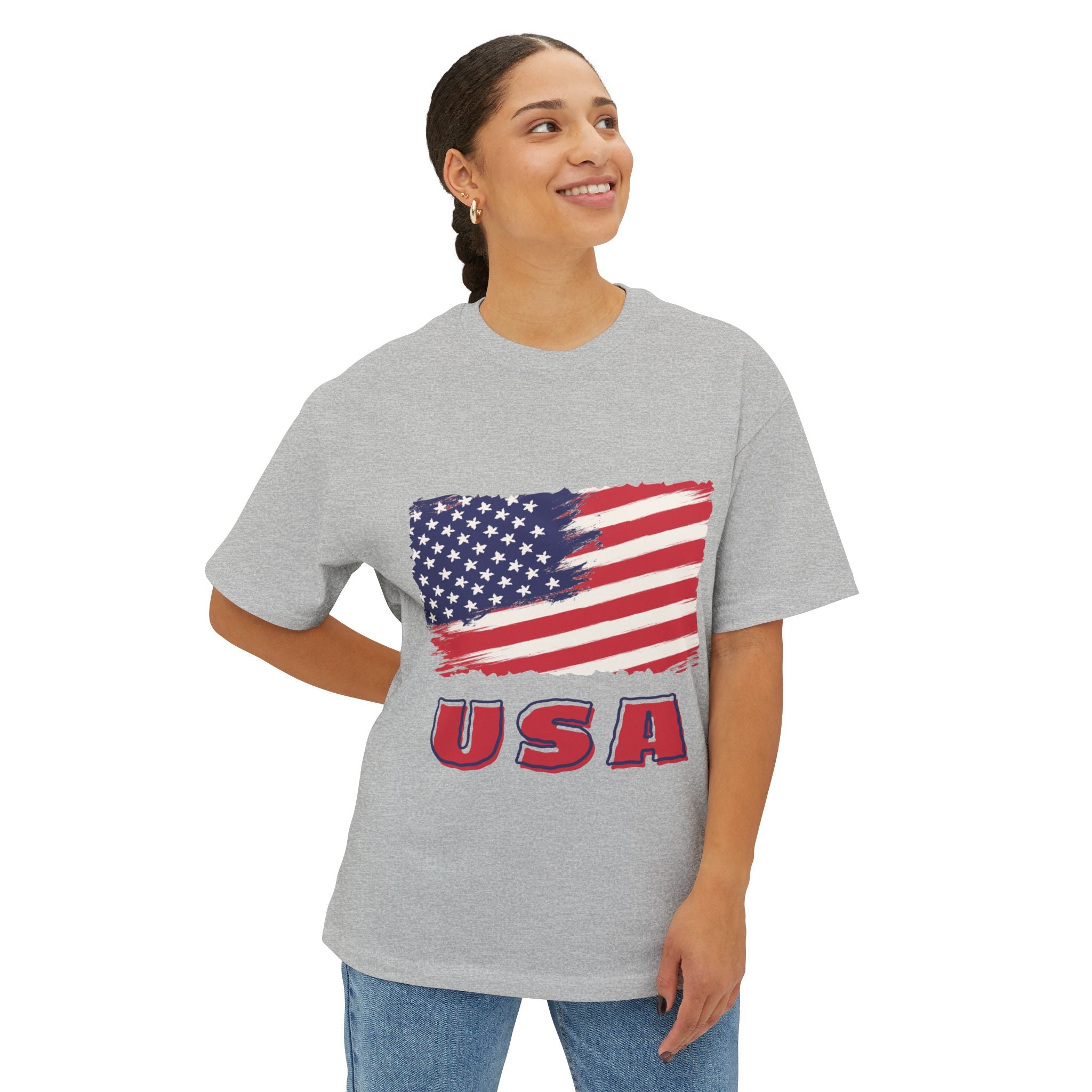 USA Unisex Oversized Boxy Tee