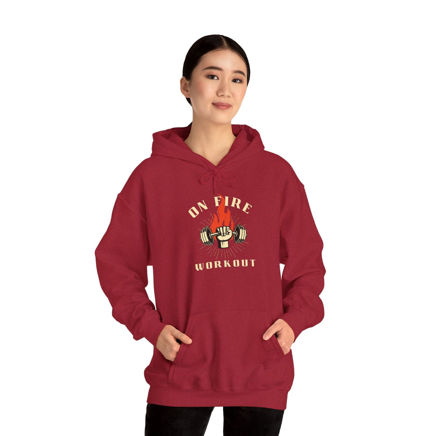 On Fire Workout Unisex Heavy Blend™ Hooded Sweatshirt