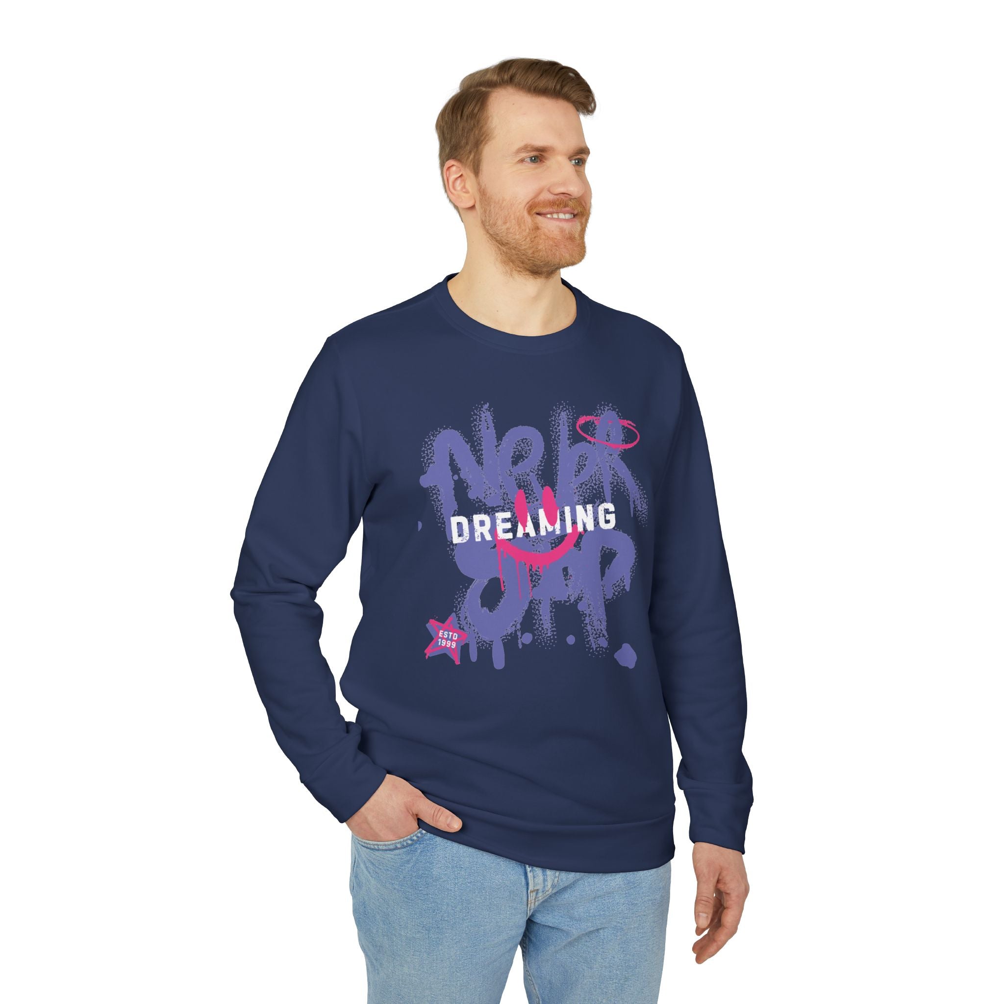 Never Stop Dreaming adidas Unisex Fleece Crewneck Sweatshirt