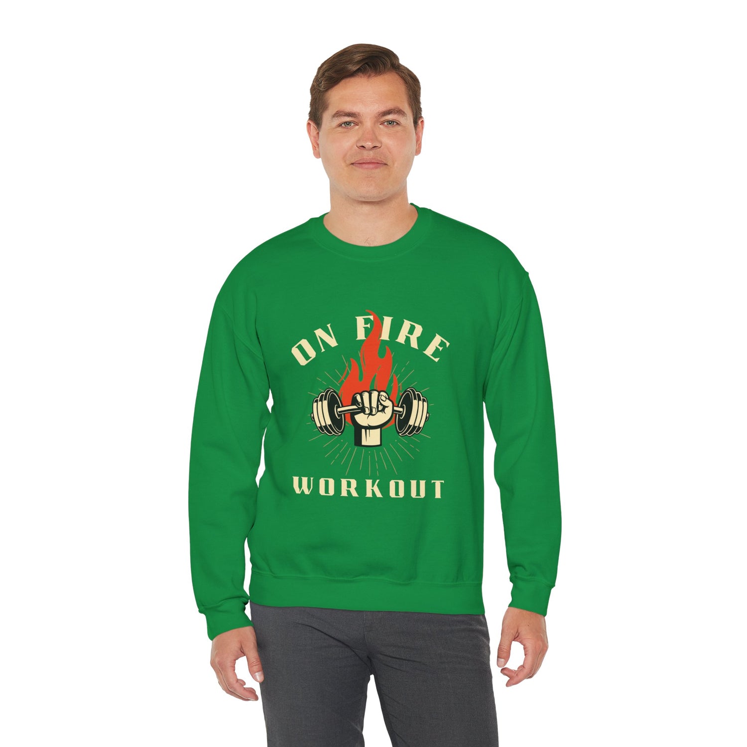 On Fire Workout Heavy Blend™ Crewneck Sweatshirt