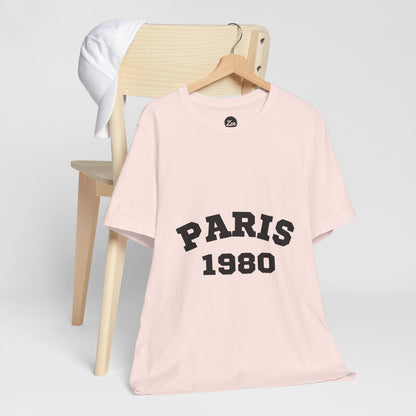 Paris 1980 Unisex Jersey Short Sleeve Tee