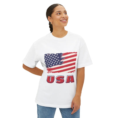 USA Unisex Oversized Boxy Tee