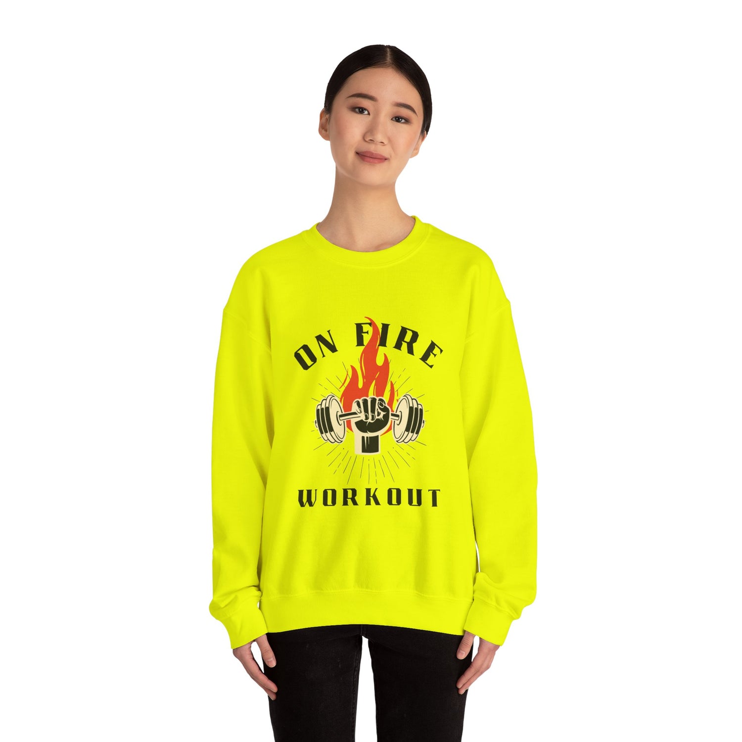 On Fire Workout Heavy Blend™ Crewneck Sweatshirt