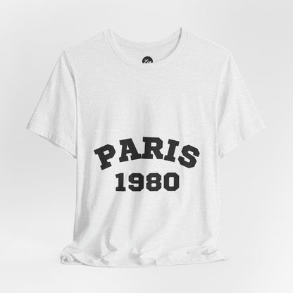 Paris 1980 Unisex Jersey Short Sleeve Tee