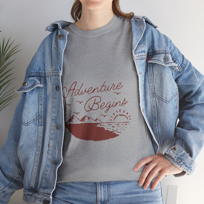 Adventure Begins Unisex Heavy Cotton Tee