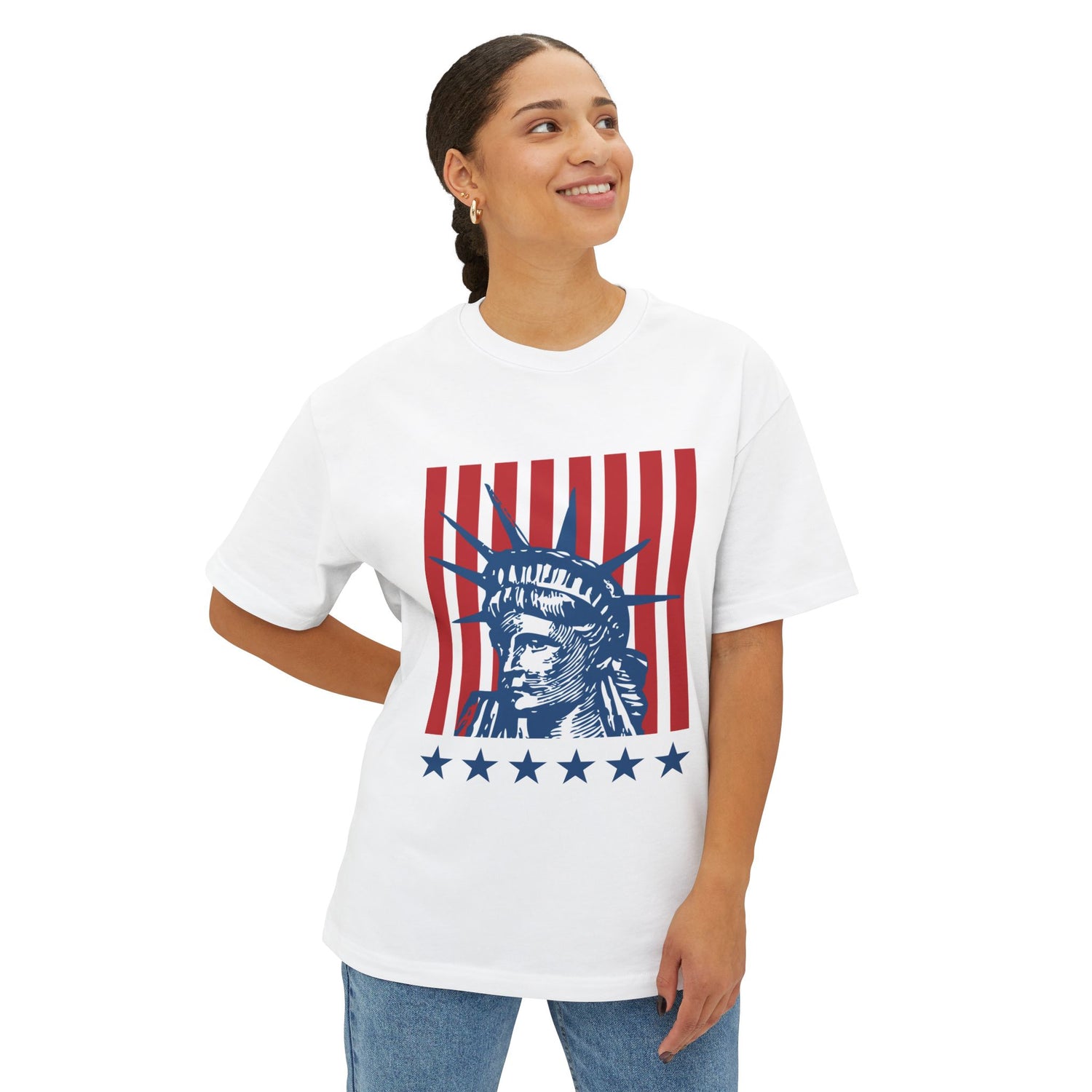 USA Liberty Unisex Oversized Boxy Tee