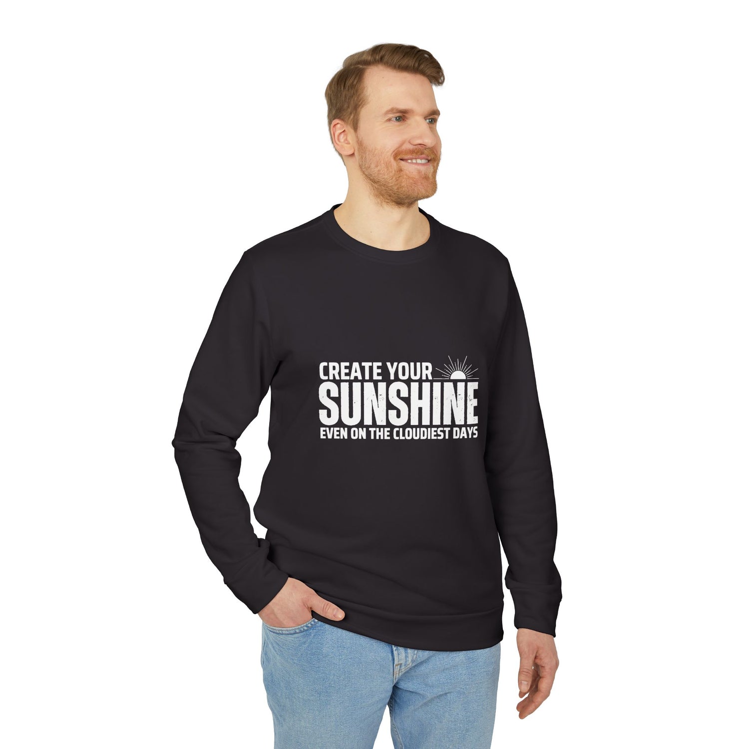 Sunshine adidas Unisex Fleece Crewneck Sweatshirt