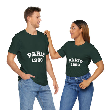 Paris 1980 Unisex Jersey Short Sleeve Tee