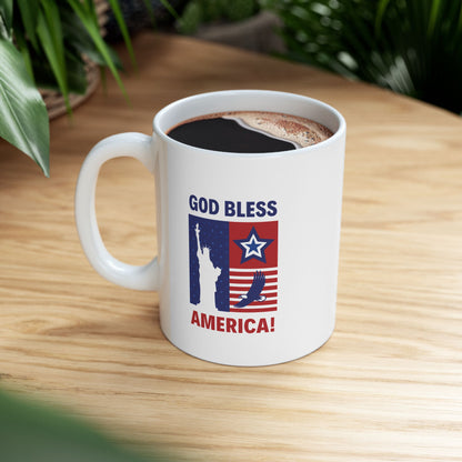 Bless America Ceramic Mug, (11oz, 15oz)