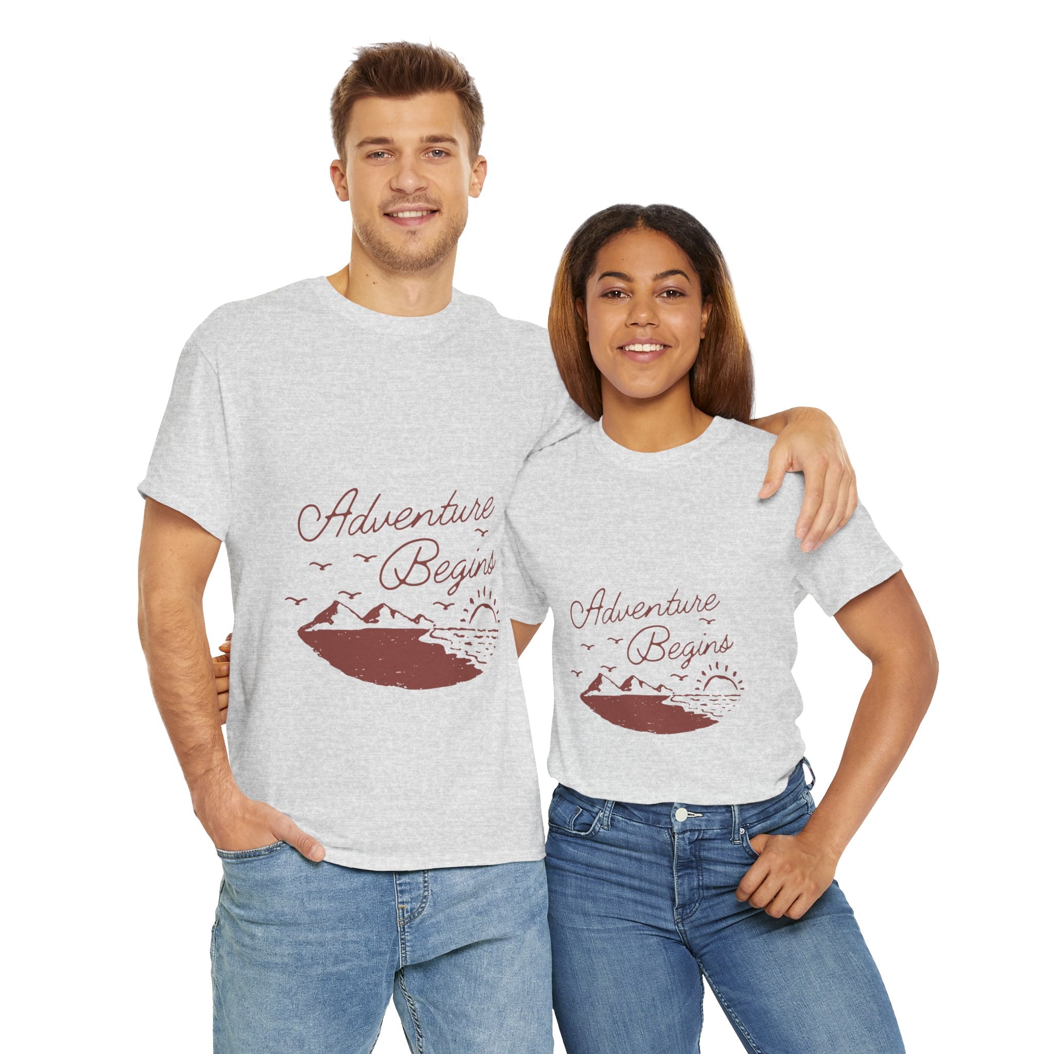 Adventure Begins Unisex Heavy Cotton Tee