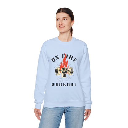 On Fire Workout Heavy Blend™ Crewneck Sweatshirt