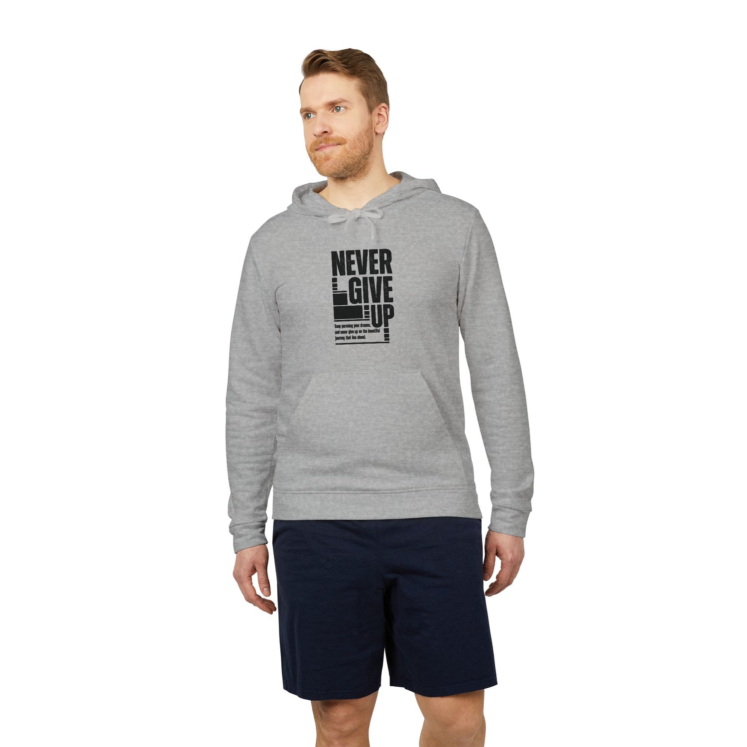 Never Give Up adidas Unisex Fleece Hoodie