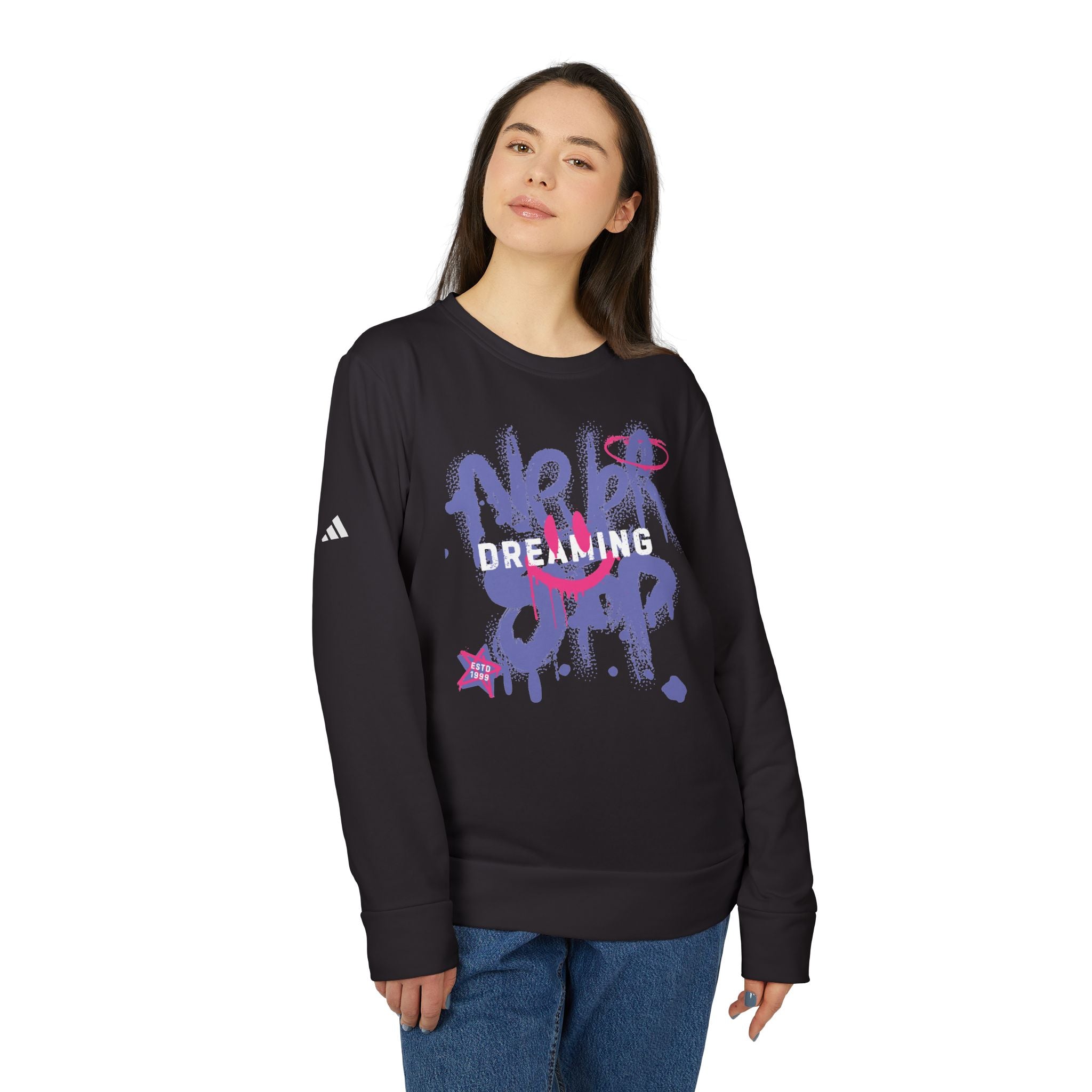 Never Stop Dreaming adidas Unisex Fleece Crewneck Sweatshirt