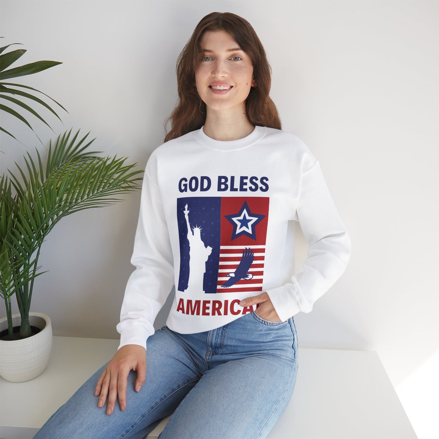 Bless America Unisex Heavy Blend™ Crewneck Sweatshirt