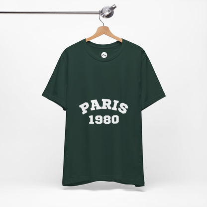 Paris 1980 Unisex Jersey Short Sleeve Tee