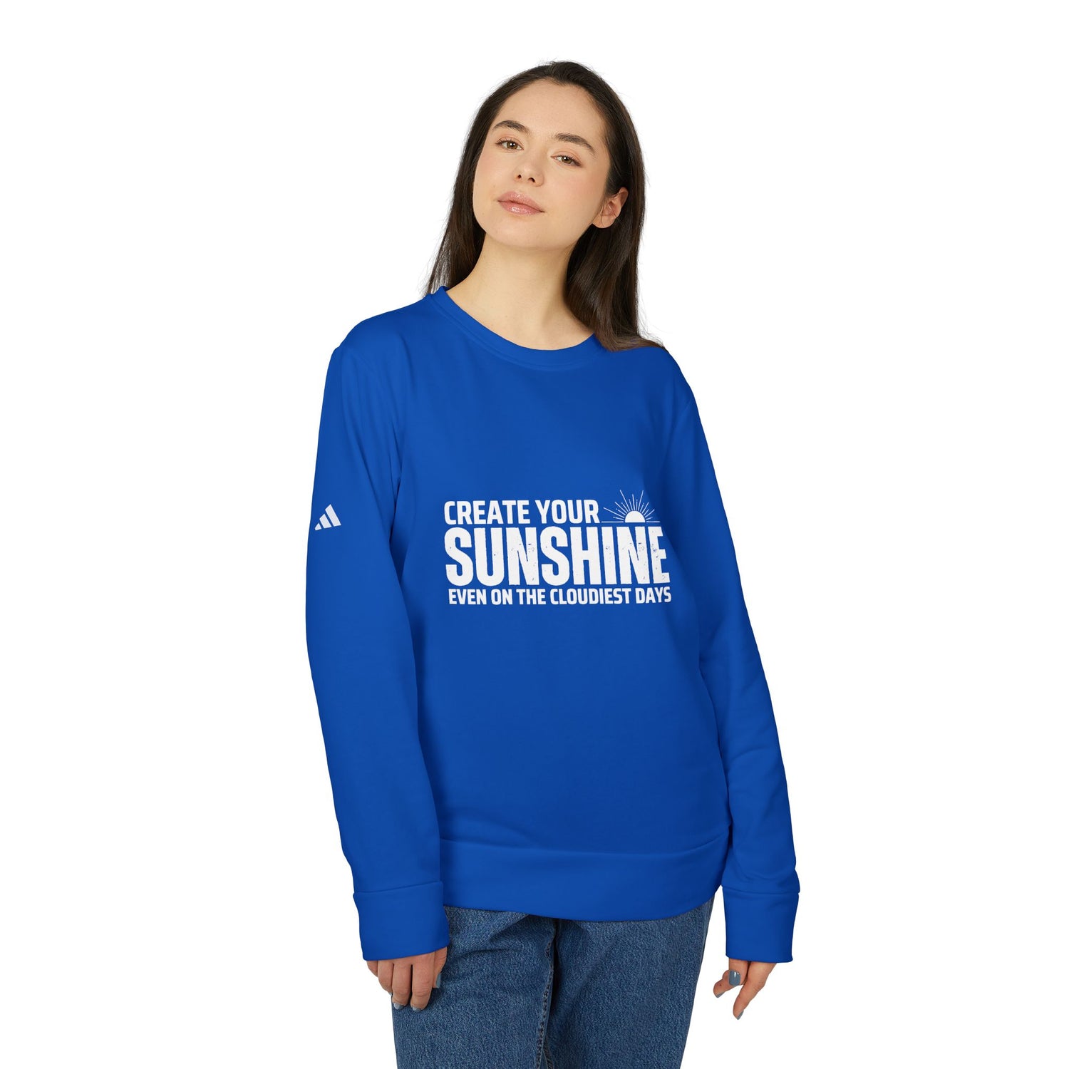 Sunshine adidas Unisex Fleece Crewneck Sweatshirt