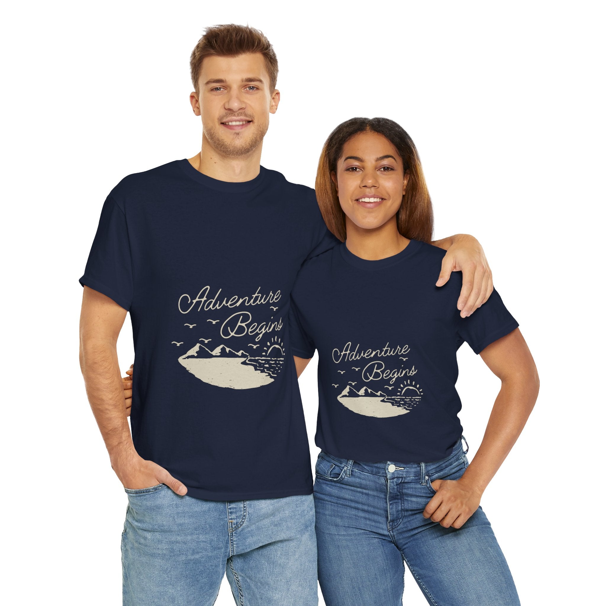 Adventure Begins Unisex Heavy Cotton Tee