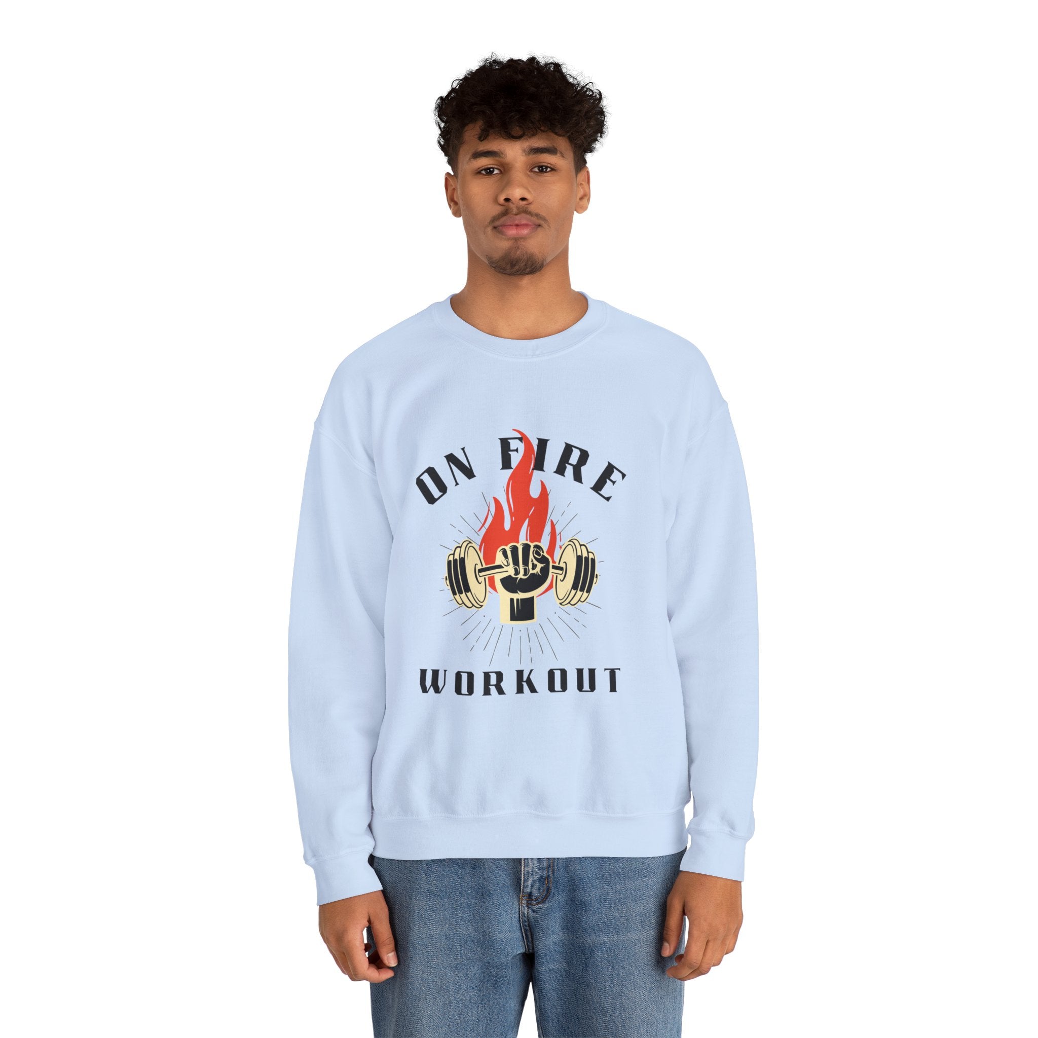 On Fire Workout Heavy Blend™ Crewneck Sweatshirt